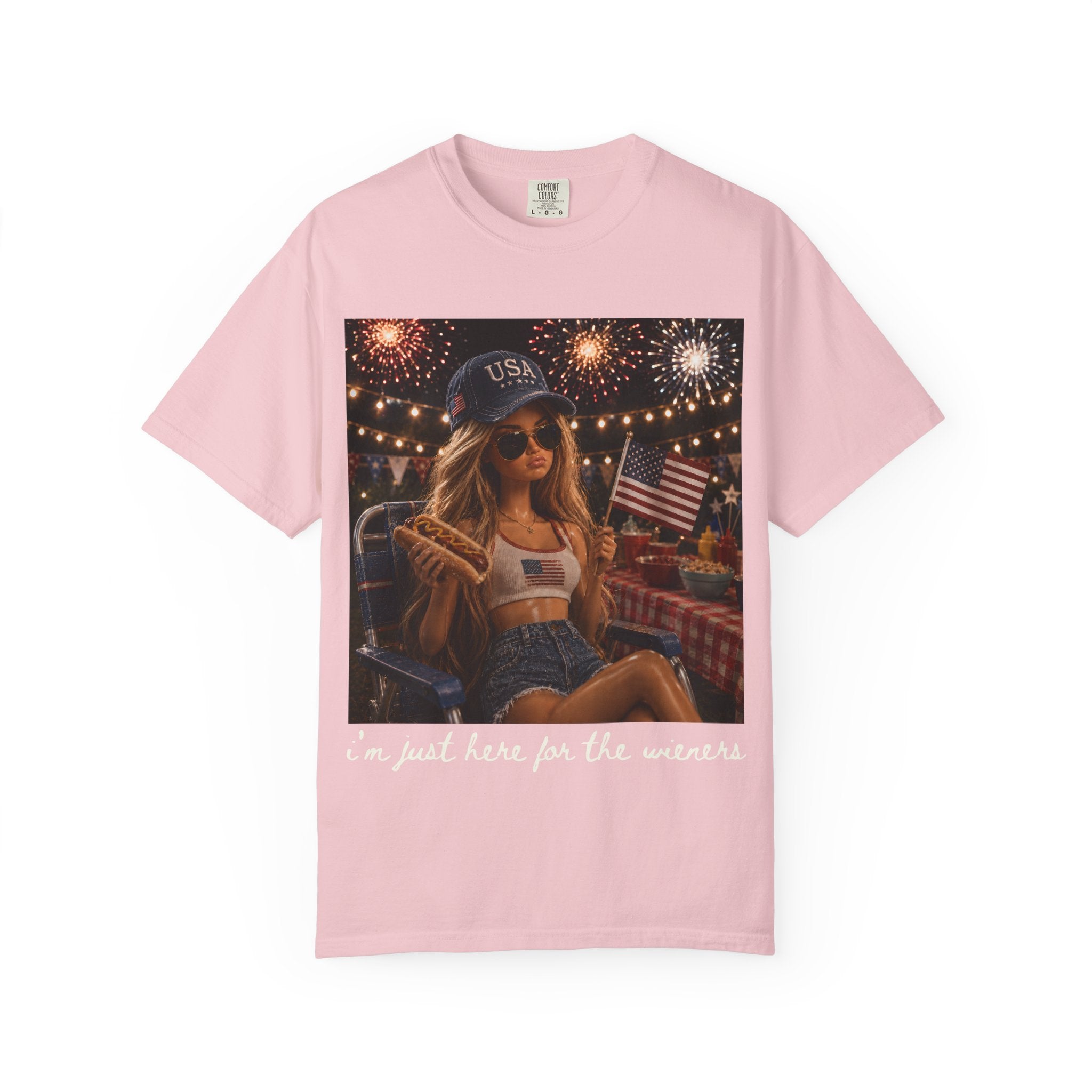 Fourth of July Graphic T-Shirt — "I'm Just Here for the Wieners"