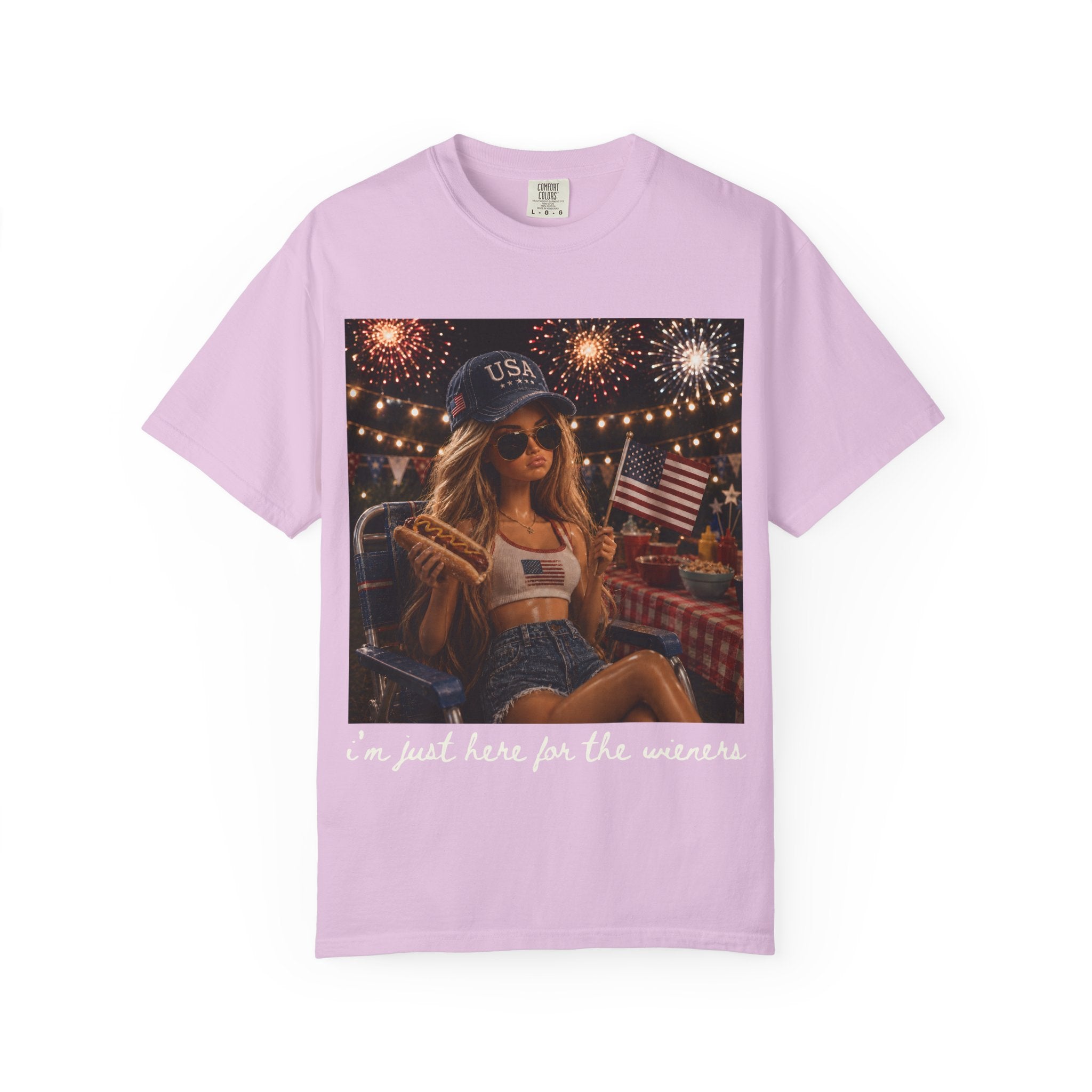 Fourth of July Graphic T-Shirt — "I'm Just Here for the Wieners"